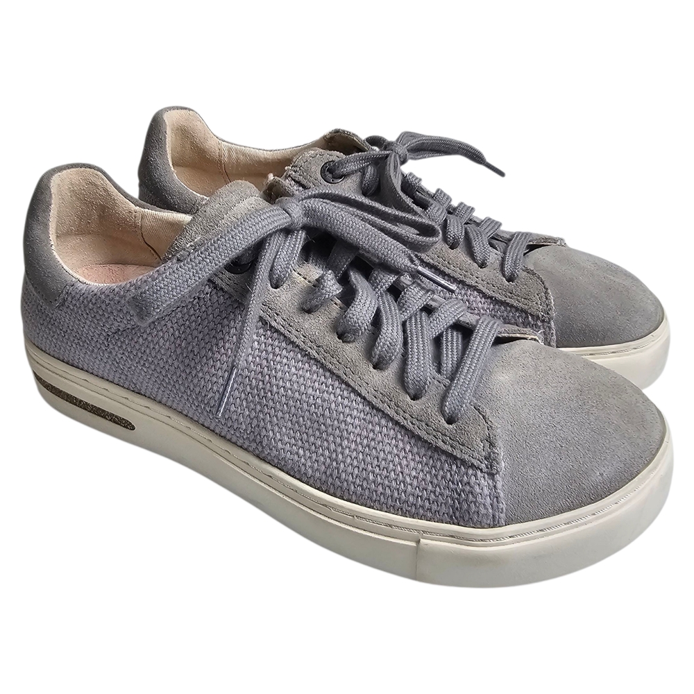 Birkenstock Bend Low Gray Suede Canvas Casual Sneakers Size 36